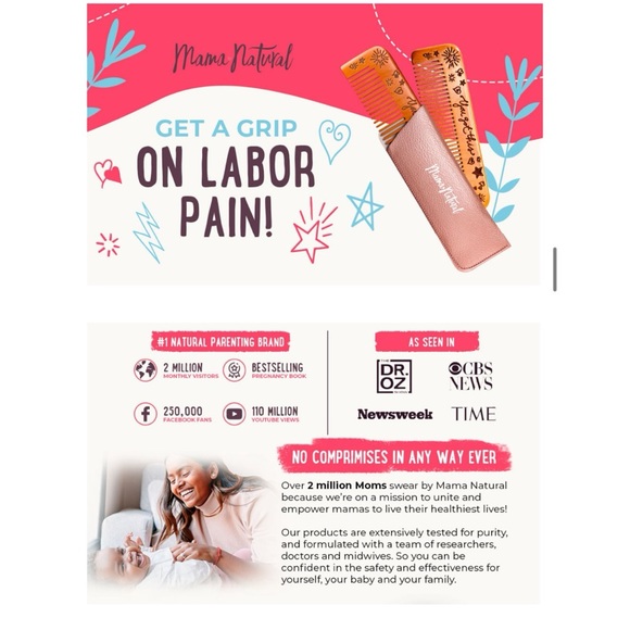 Birthing Comb for Labor Pain NWOT - Picture 6 of 12